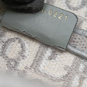 Pre-owned Christian Dior Saddle Grey Jacquard handbag | stylenewstar