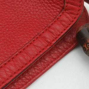 Vintage Gucci Bamboo Red Leather 282315 shoulderbag | stylenewstar