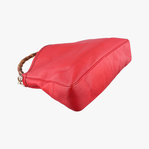 Vintage Gucci Bamboo Red Leather 282315 shoulderbag | stylenewstar