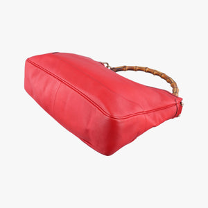Vintage Gucci Bamboo Red Leather 282315 shoulderbag | stylenewstar