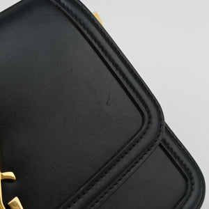 Pre-owned Yves Saint Laurent Solferino Black Leather 634306 shoulderbag | stylenewstar