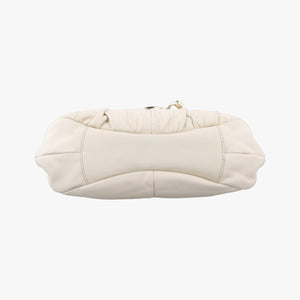 Pre-owned Yves Saint Laurent Saharienne White Leather 139268 shoulderbag | stylenewstar