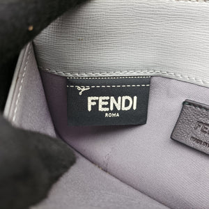 Pre-owned Fendi Monster Eyes Tube PinkxGray Leather 8M0346 shoulderbag | stylenewstar