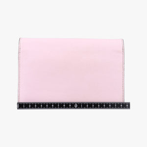 Pre-owned Fendi Monster Eyes Tube PinkxGray Leather 8M0346 shoulderbag | stylenewstar