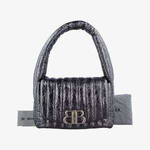 Pre-owned Balenciaga Monaco Small STEEL GREY Calf 787896 shoulderbag | stylenewstar