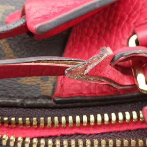 Pre-owned Louis Vuitton RETIRO PM brown×CERISE Monogram Canvas×calf leather M40546 shoulderbag | stylenewstar