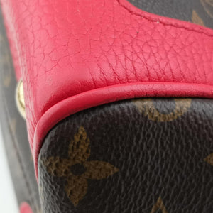 Pre-owned Louis Vuitton RETIRO PM brown×CERISE Monogram Canvas×calf leather M40546 shoulderbag | stylenewstar