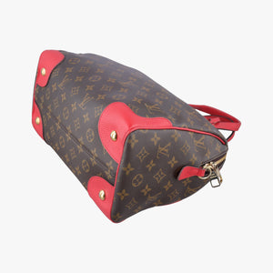 Pre-owned Louis Vuitton RETIRO PM brown×CERISE Monogram Canvas×calf leather M40546 shoulderbag | stylenewstar