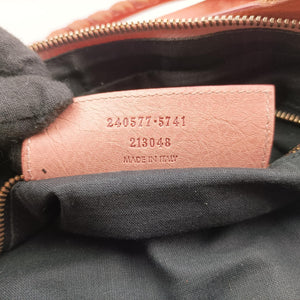 Pre-owned Balenciaga The First Orange Pink lambskin shoulderbag | stylenewstar