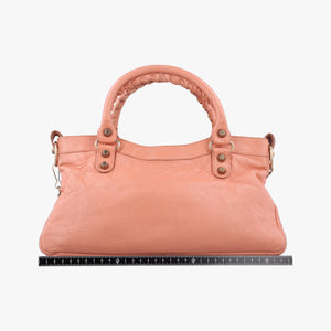 Pre-owned Balenciaga The First Orange Pink lambskin shoulderbag | stylenewstar