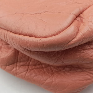 Pre-owned Balenciaga The First Orange Pink lambskin shoulderbag | stylenewstar