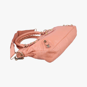 Pre-owned Balenciaga The First Orange Pink lambskin shoulderbag | stylenewstar