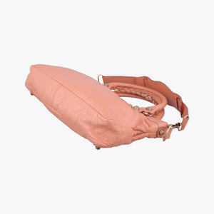 Pre-owned Balenciaga The First Orange Pink lambskin shoulderbag | stylenewstar
