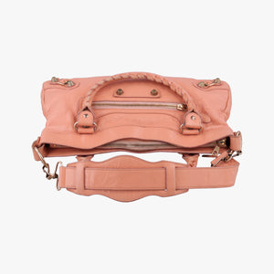 Pre-owned Balenciaga The First Orange Pink lambskin shoulderbag | stylenewstar