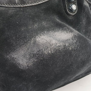Vintage Balenciaga Classic City Mini Black Suede shoulderbag | stylenewstar