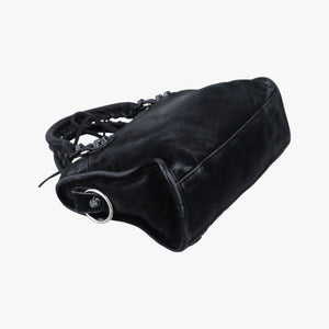 Vintage Balenciaga Classic City Mini Black Suede shoulderbag | stylenewstar