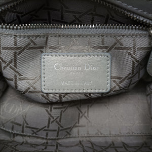 Vintage Christian Dior Lady Dior Silver Leather handbag | stylenewstar