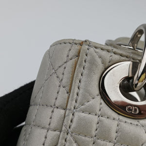 Vintage Christian Dior Lady Dior Silver Leather handbag | stylenewstar