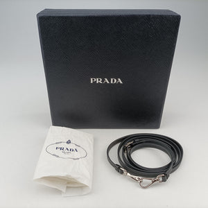 Secondhand Prada Triangle Logo Mini Black SAFFIANO Leather 1NR015 shoulderbag | stylenewstar