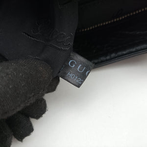 Pre-owned Gucci Guccissima messenger Black Leather 201446 shoulderbag | stylenewstar