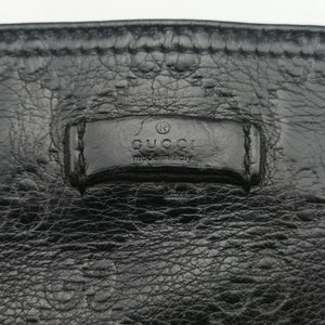 Pre-owned Gucci Guccissima messenger Black Leather 201446 shoulderbag | stylenewstar