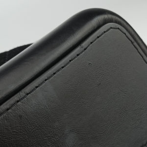 Vintage Chanel GABRIELLE print Black Suede ×Leather shoulderbag | stylenewstar