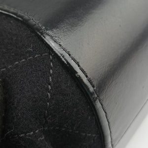Vintage Chanel GABRIELLE print Black Suede ×Leather shoulderbag | stylenewstar