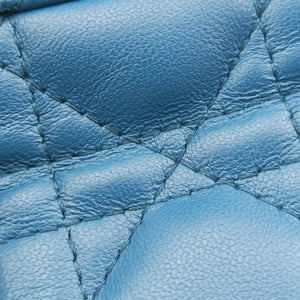 Secondhand Christian Dior Lady Dior micro vanity Blue lambskin shoulderbag | stylenewstar