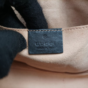 Pre-owned Gucci GG Marmont Black Leather 447632 shoulderbag | stylenewstar