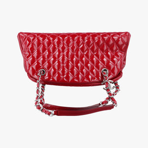 Secondhand Chanel Mademoiselle Bowling Red Patent A50557 shoulderbag | stylenewstar