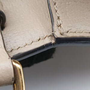Pre-owned Gucci Ophidia GG Mini Beige × Ebony PVC coated canvas× Leather 696180 shoulderbag | stylenewstar