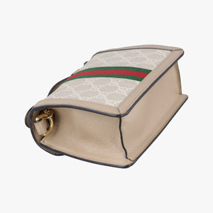 Pre-owned Gucci Ophidia GG Mini Beige × Ebony PVC coated canvas× Leather 696180 shoulderbag | stylenewstar