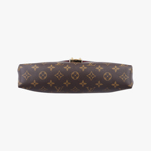 Pre-owned Louis Vuitton Pallas Chain Brown x Cerise Monogram canvas x leather M41201 shoulderbag | stylenewstar