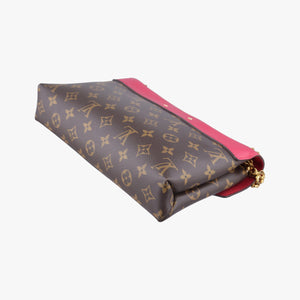 Pre-owned Louis Vuitton Pallas Chain Brown x Cerise Monogram canvas x leather M41201 shoulderbag | stylenewstar
