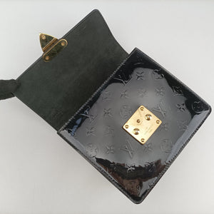 Pre-owned Louis Vuitton Spring Street PM BLACK×Brown×white Vernis×Epi×Monogram Canvas M90375 shoulderbag | stylenewstar