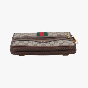 Pre-owned Gucci Ophidia Beige x Brown PVC coated canvas x Leather 575722 bum bag/waist bag | stylenewstar
