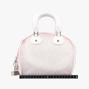 Pre-owned Christian Dior Gambler Dice Tortter White canvas handbag | stylenewstar