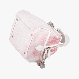 Pre-owned Christian Dior Gambler Dice Tortter White canvas handbag | stylenewstar