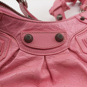 Pre-owned Balenciaga Le Cagole Pink lambskin shoulderbag | stylenewstar