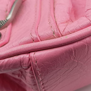 Pre-owned Balenciaga Le Cagole Pink lambskin shoulderbag | stylenewstar