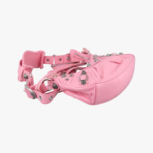 Pre-owned Balenciaga Le Cagole Pink lambskin shoulderbag | stylenewstar