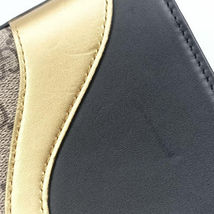 Pre-owned Gucci Osiride GG Supreme beige×Black×Golden PVC coated canvas×leather 497996 shoulderbag | stylenewstar