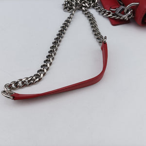 Pre-owned Louis Vuitton NEW WAVE Chain MM Ecarlate Leather M51943 shoulderbag | stylenewstar