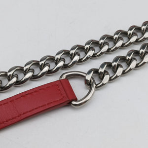 Pre-owned Louis Vuitton NEW WAVE Chain MM Ecarlate Leather M51943 shoulderbag | stylenewstar