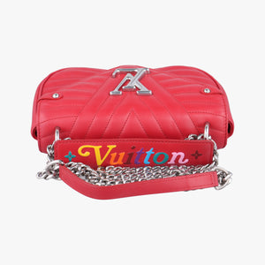 Pre-owned Louis Vuitton NEW WAVE Chain MM Ecarlate Leather M51943 shoulderbag | stylenewstar