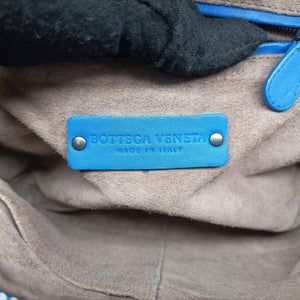 Vintage Bottega Veneta NODINI Intrecciato Blue lambskin shoulderbag | stylenewstar