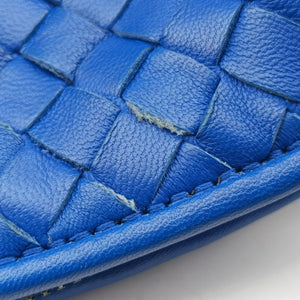 Vintage Bottega Veneta NODINI Intrecciato Blue lambskin shoulderbag | stylenewstar
