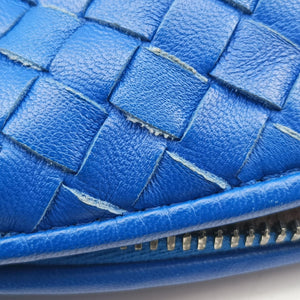 Vintage Bottega Veneta NODINI Intrecciato Blue lambskin shoulderbag | stylenewstar