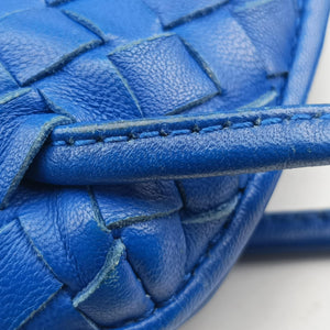Vintage Bottega Veneta NODINI Intrecciato Blue lambskin shoulderbag | stylenewstar