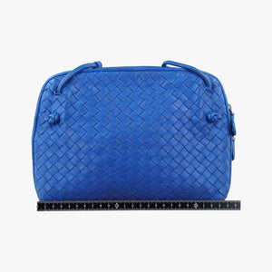 Vintage Bottega Veneta NODINI Intrecciato Blue lambskin shoulderbag | stylenewstar